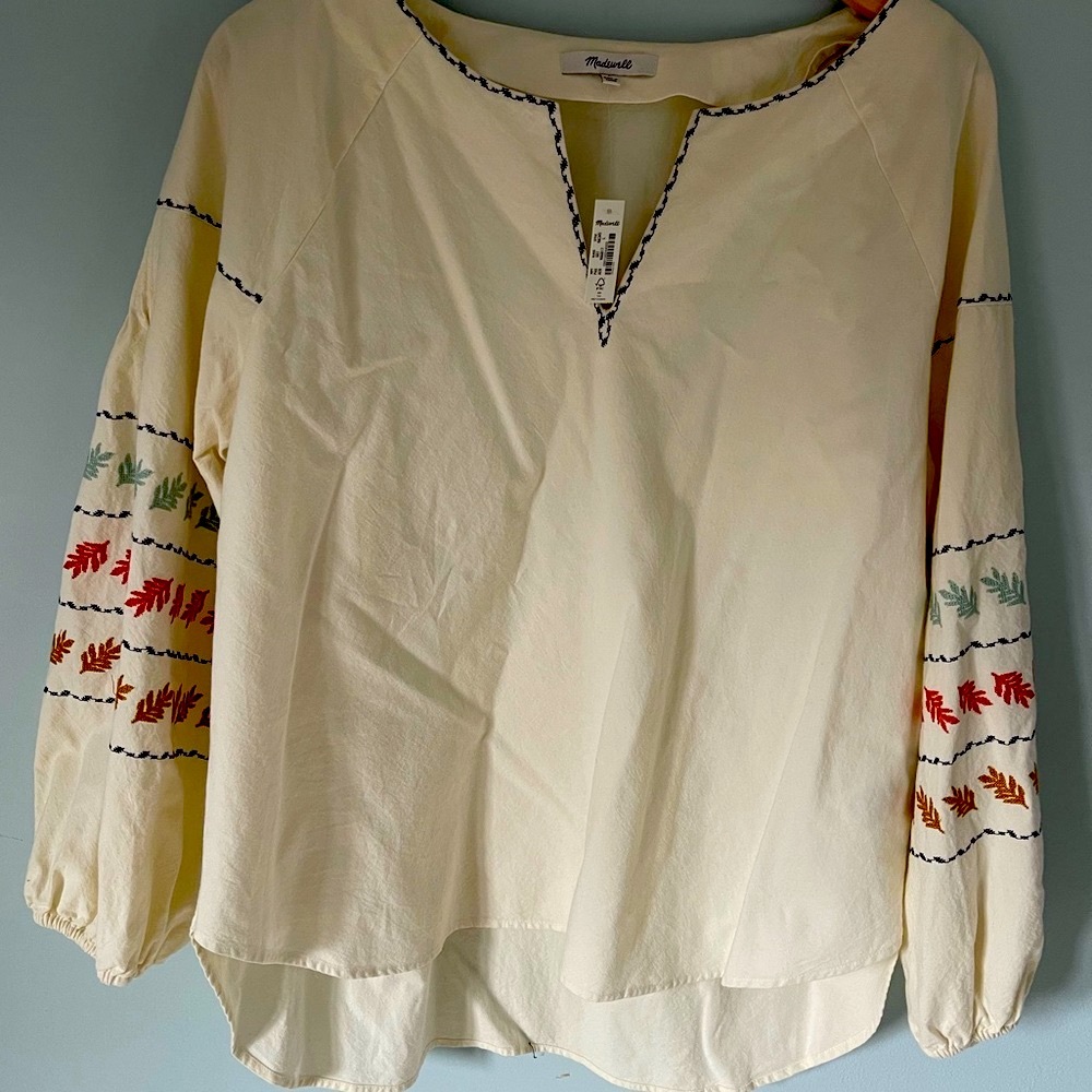 Madewell Peasant Blouse - Large